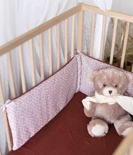 Tour de lit bébé en double gaze de coton certifié Oeko-tex