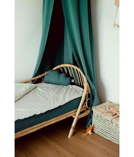 Ciel de lit vert - Décoration chambre bébé