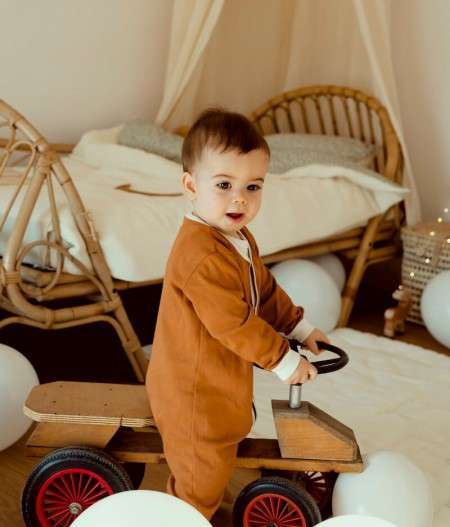 Pyjama bébé personnalisé en coton biologique made in France