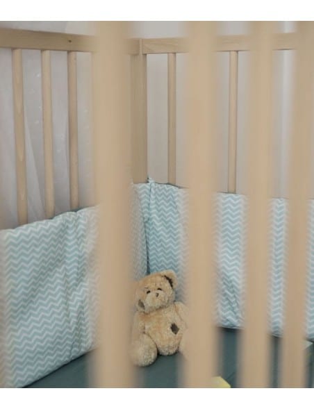 Tour de lit pour bébé - vert eucalyptus made in france